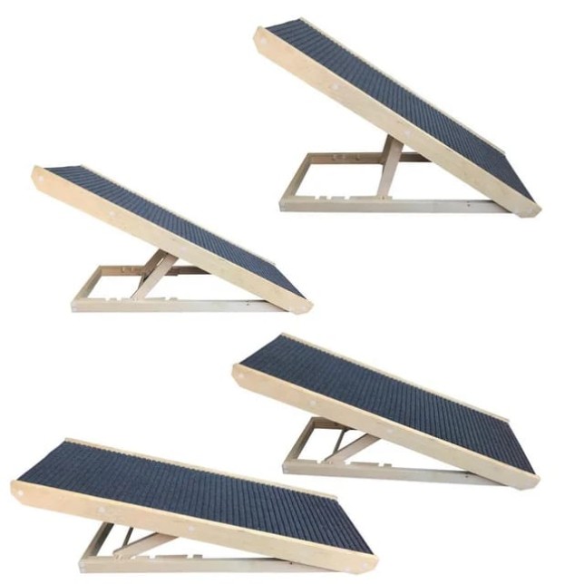 רמפה עלייה לספות/מיטות מתכווננת לכלבים עד 35 ק"ג 